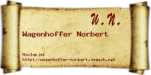 Wagenhoffer Norbert névjegykártya