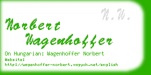 norbert wagenhoffer business card